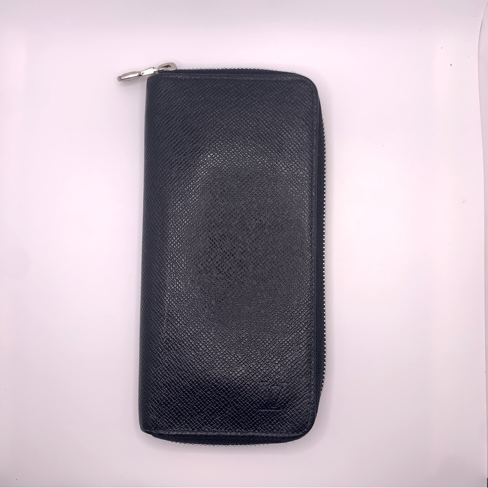 Louis Vuitton Taiga Leather Long Vertical Zippy Wallet Navy